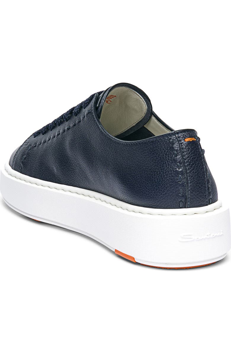 Santoni Leather Sneaker, Alternate, color, Blue