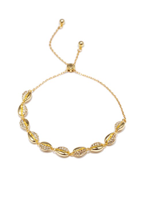 Classicharms Lucia Shell Whisper Bolo Bracelet In Gold