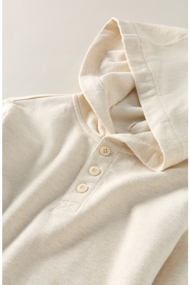 Kids' Hooded Cotton Pullover, Alternate, color, BEIGE OATMEAL