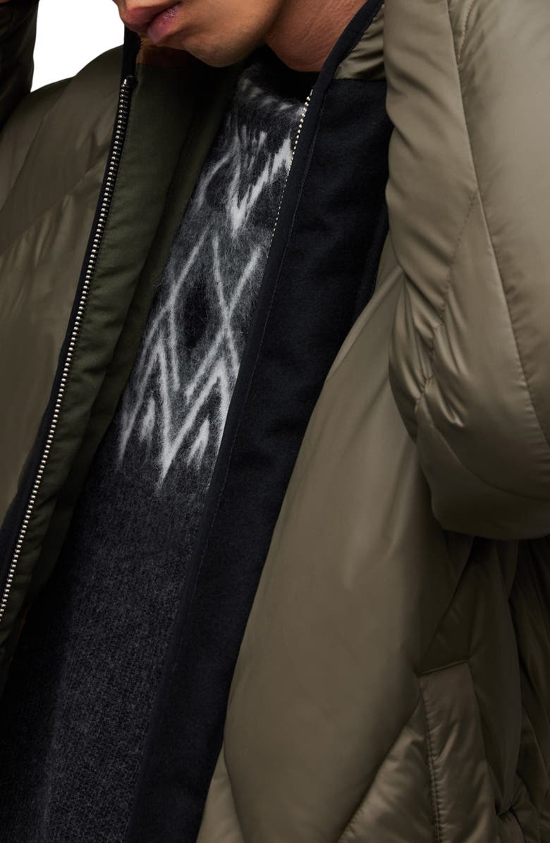 AllSaints Pegasis Hooded Nylon Puffer Coat, Alternate, color,