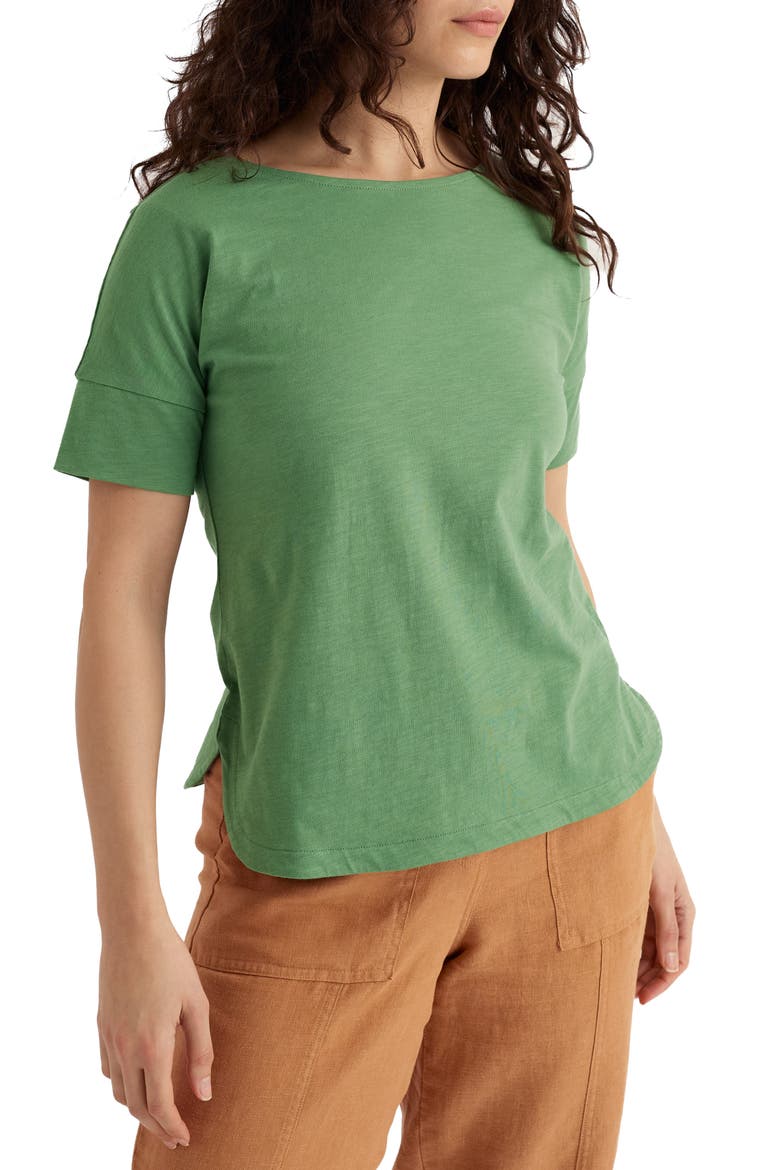 Bryher View Organic Cotton T-Shirt, Main, color, DRIED BASIL