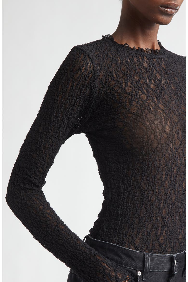 Brany Stretch Lace Top, Alternate, color, BLACK