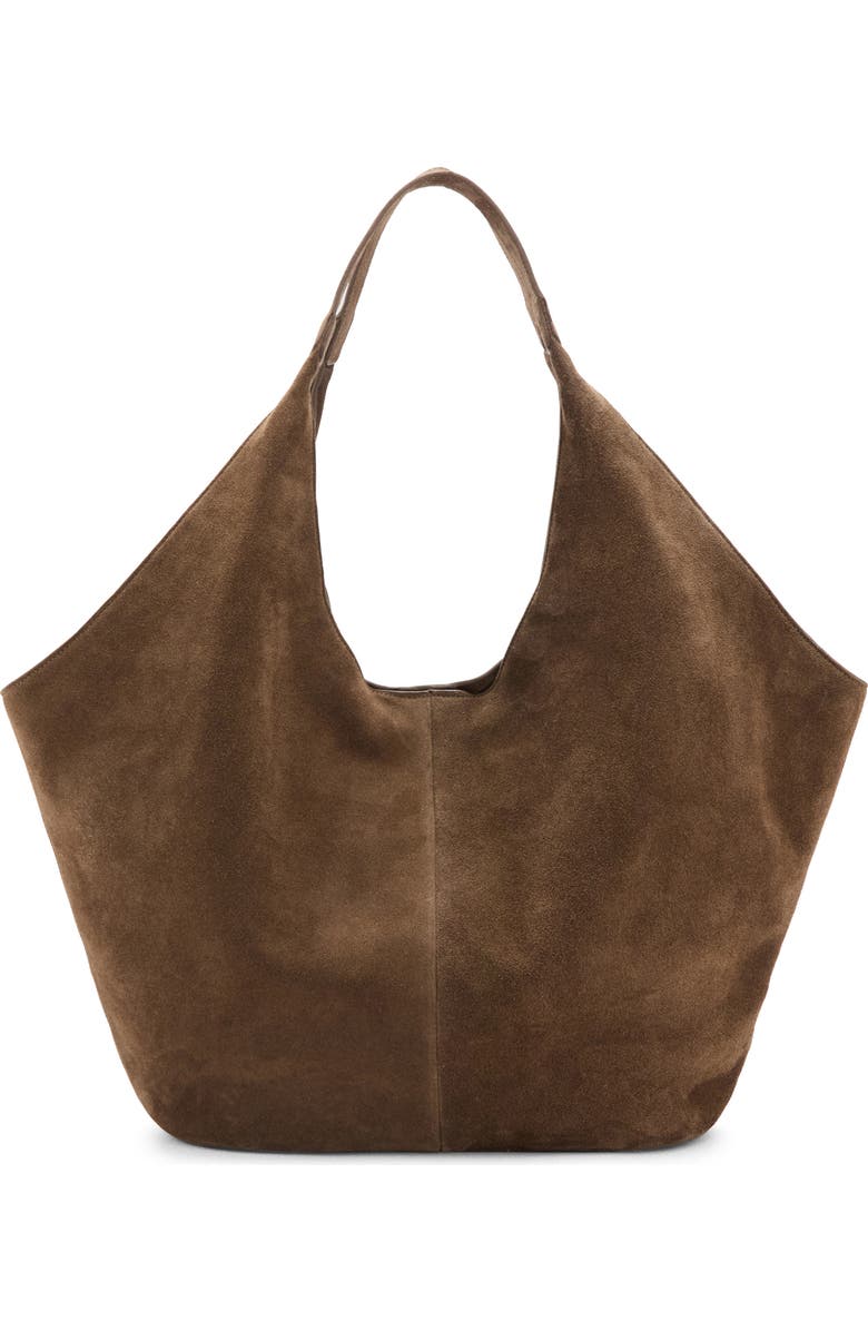MANGO Suede Shoulder Bag, Main, color,