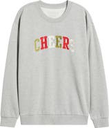 GOLDEN HOUR Cheers Embroidered Oversize Cotton Blend Sweatshirt