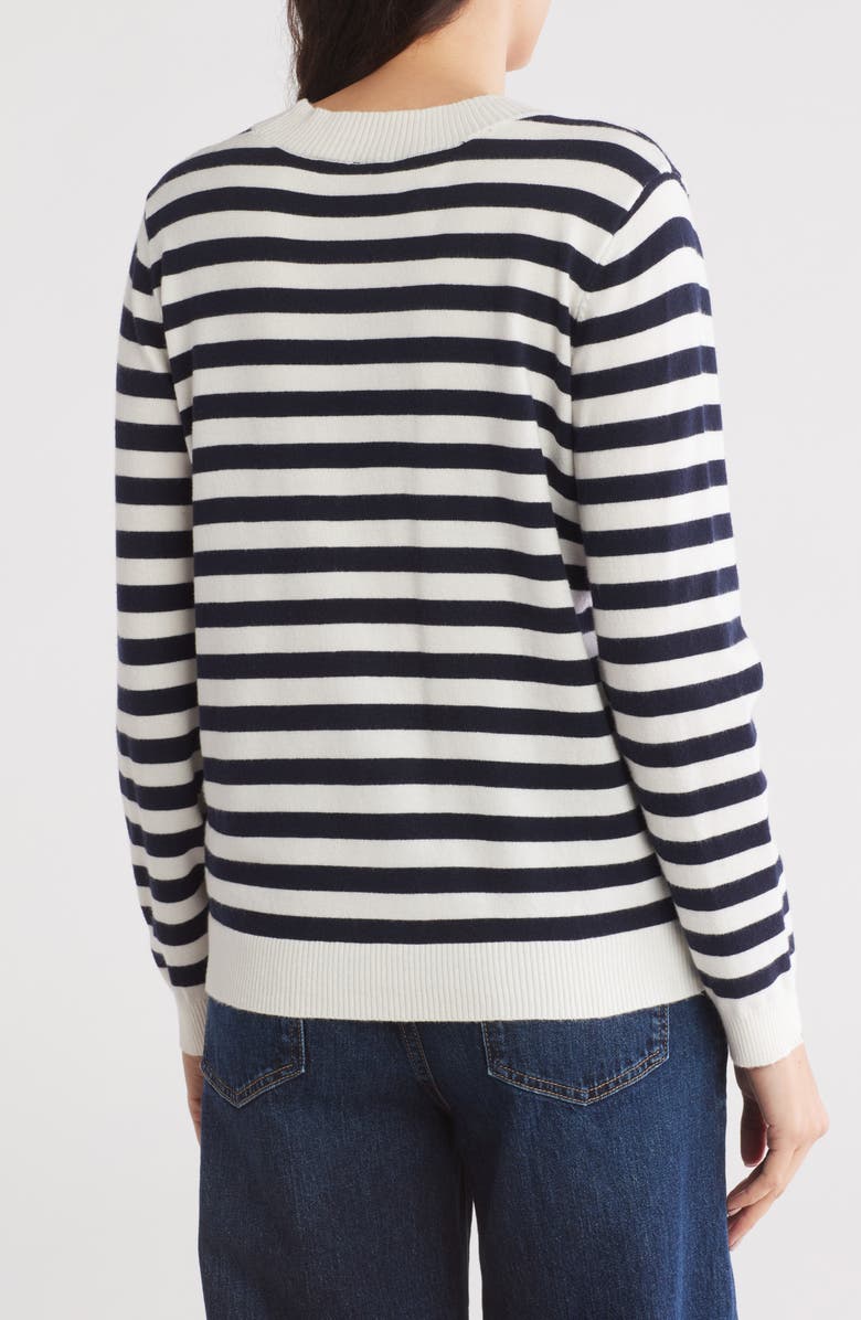 Bobeau Stripe Crewneck Pullover, Alternate, color,