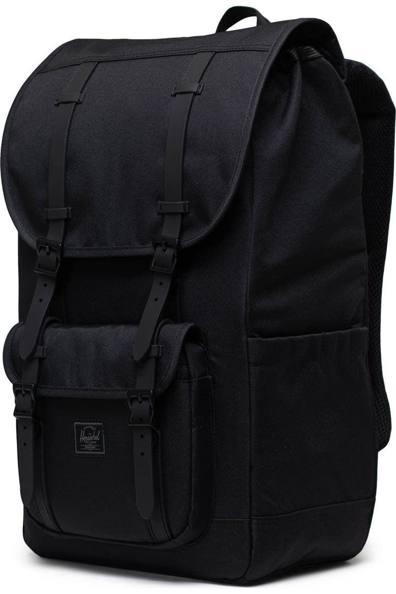 black herschel backpack no front pocket Supply Co. Seymour which can flexibly accommodate water bottles of various sizes Herschel Little America Backpack -