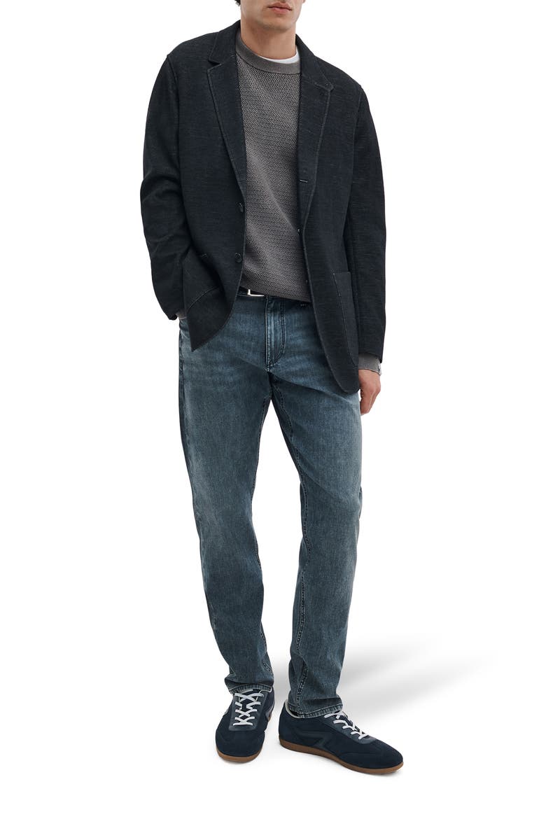 Vincent Cotton Knit Blazer, Alternate, color, CHARCOAL
