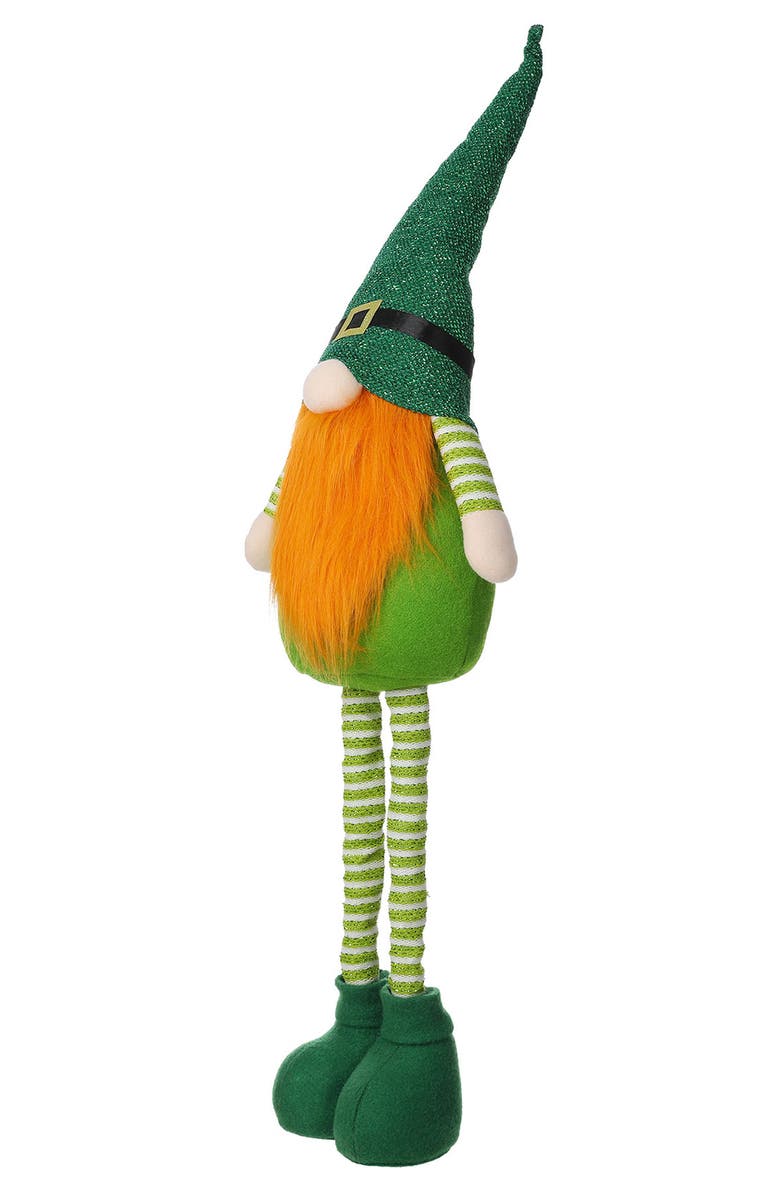 Glitzhome Fabric St. Patrick's Gnome with Telescoped Legs, Alternate, color, Green
