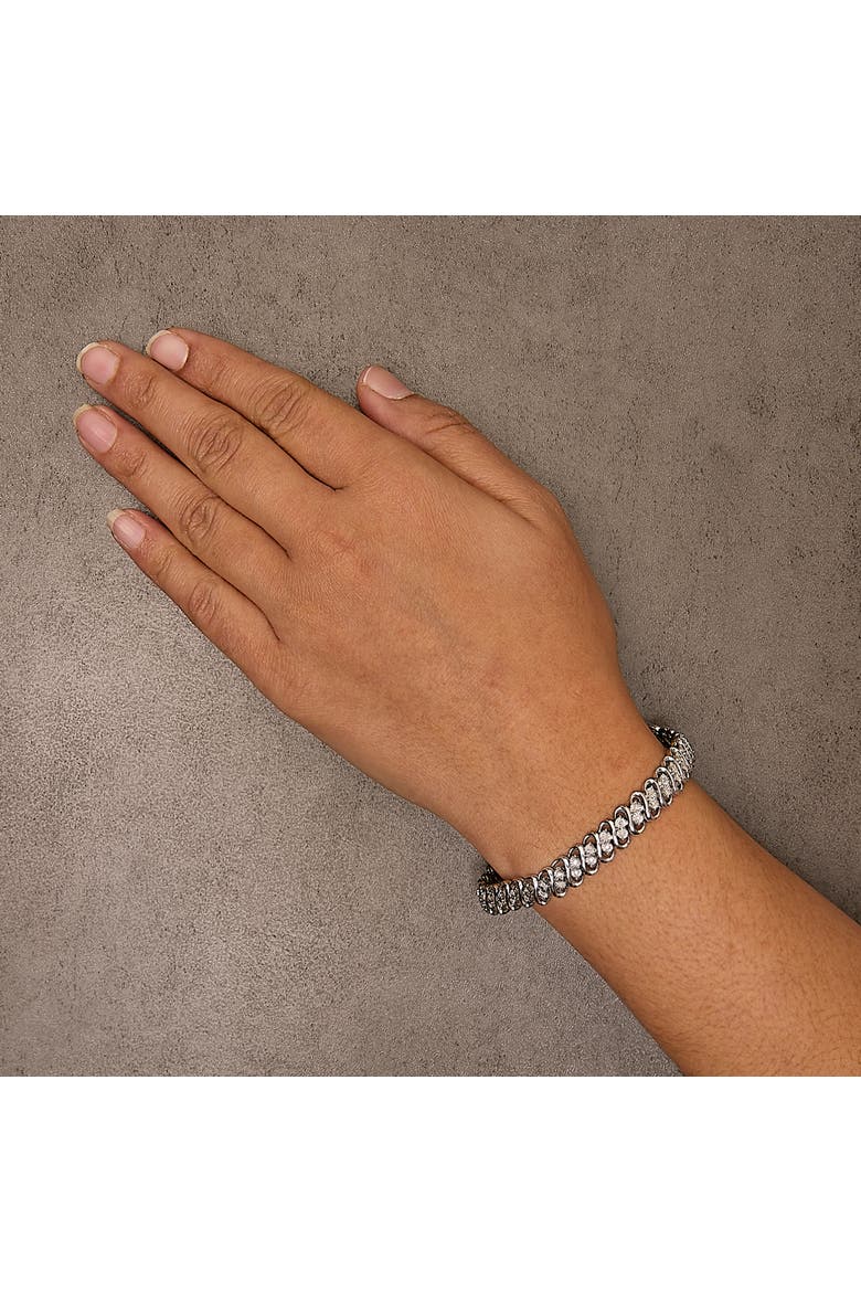 1/2 Cttw Diamond Double Row S-Link Bracelet, Alternate, color, White