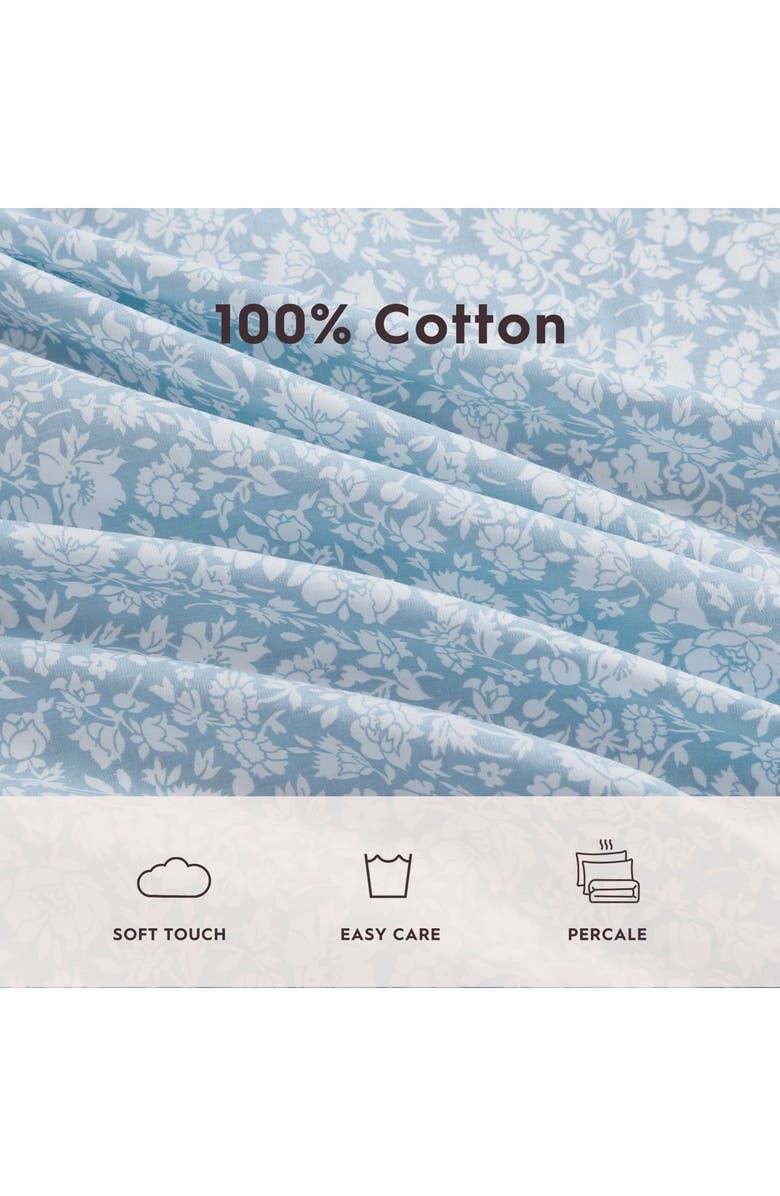 Laura Ashley Heirloom Ditzy Cotton Percale Sheet Set, Alternate, color, Blue