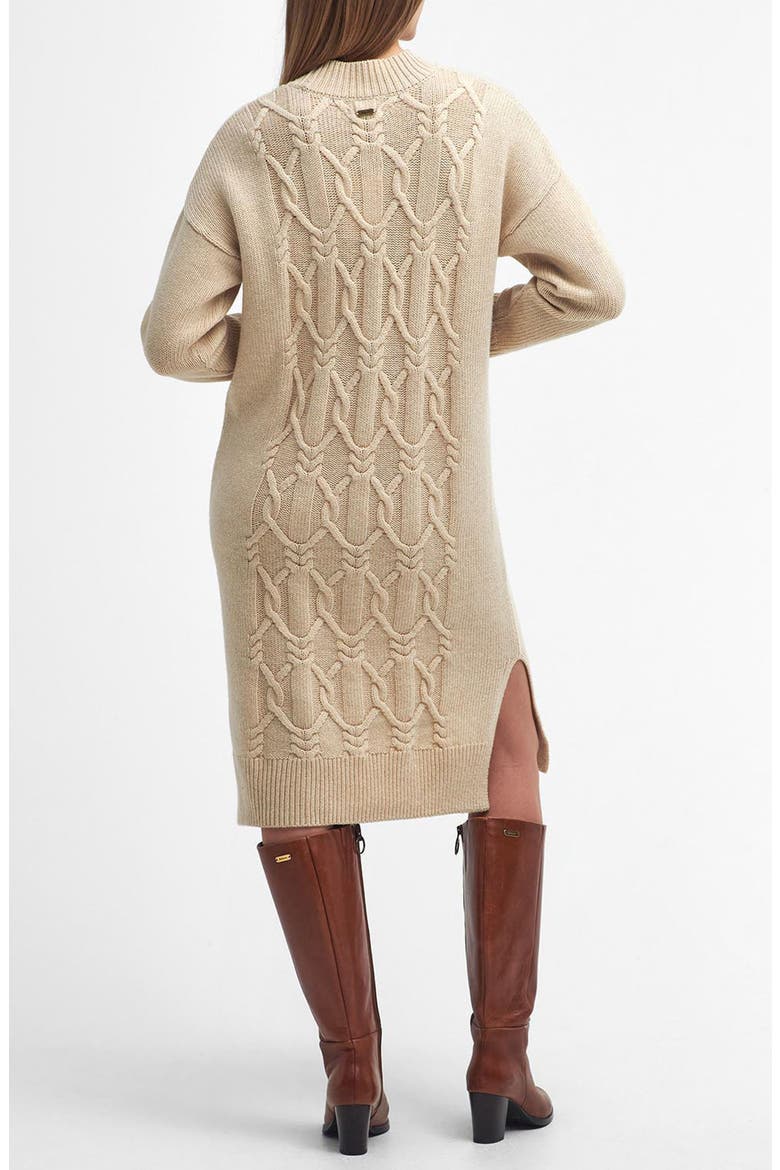 Elisha Long Sleeve Wool Blend Sweater Dress, Alternate, color, WHITE PEPPER
