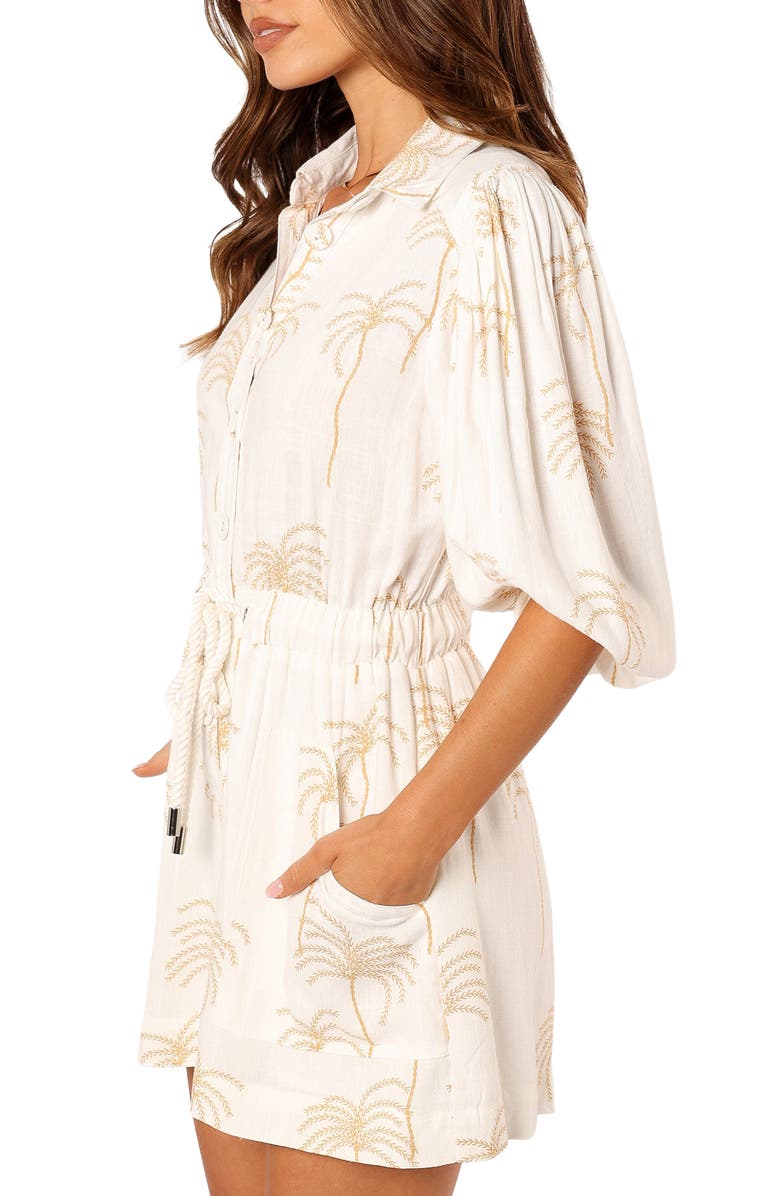 Petal & Pup Gina Palm Print Romper, Alternate, color,