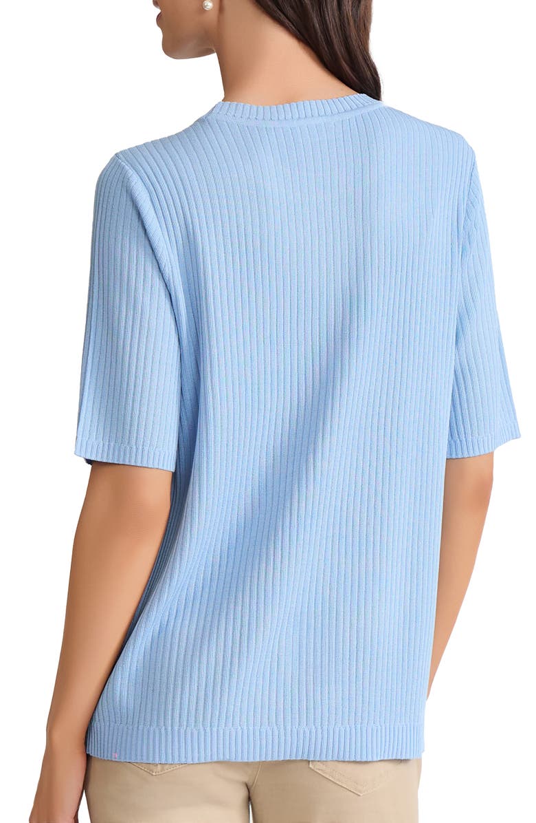 Jones New York Sutton Rib Sweater, Alternate, color, Chintz Blue