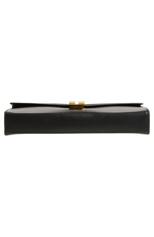 Demellier Vancouver Lizard Embossed Leather Clutch In Black