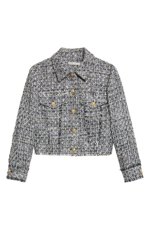 Chloe Cropped Boxy Tweed Jacket