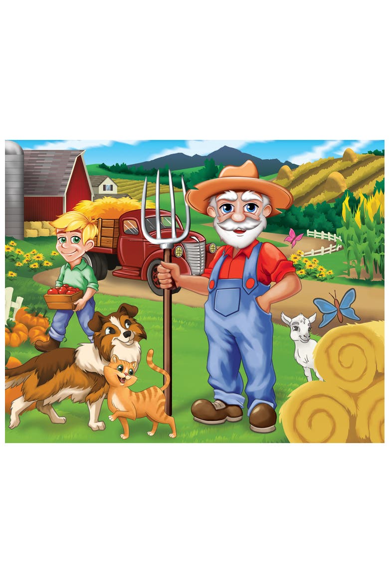 Old MacDonald 100pc Puzzles 4-Pack, Alternate, color, Multicolor