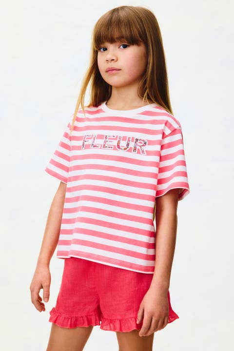Appliquéd cotton t-shirt