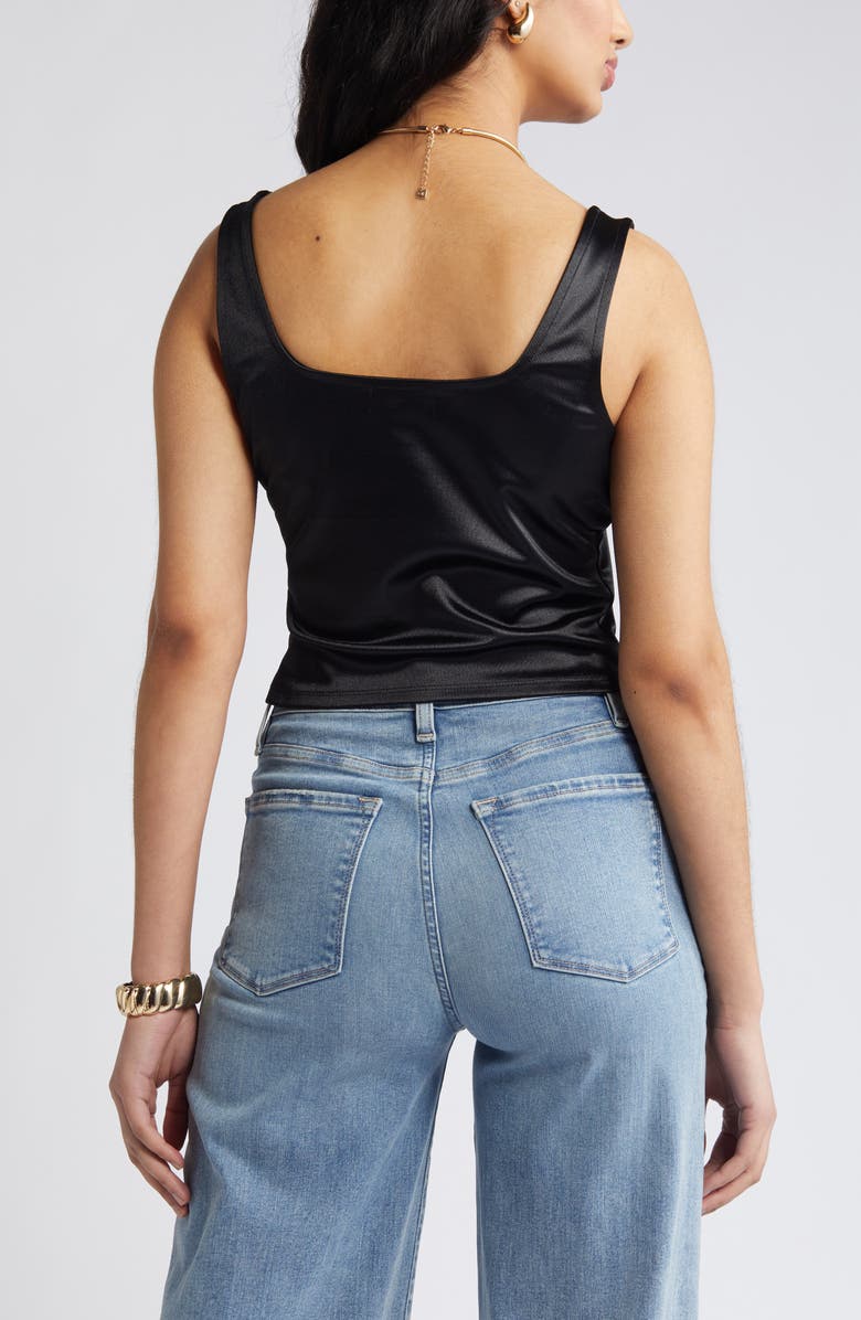 Open Edit Satin Corset Tank, Alternate, color,