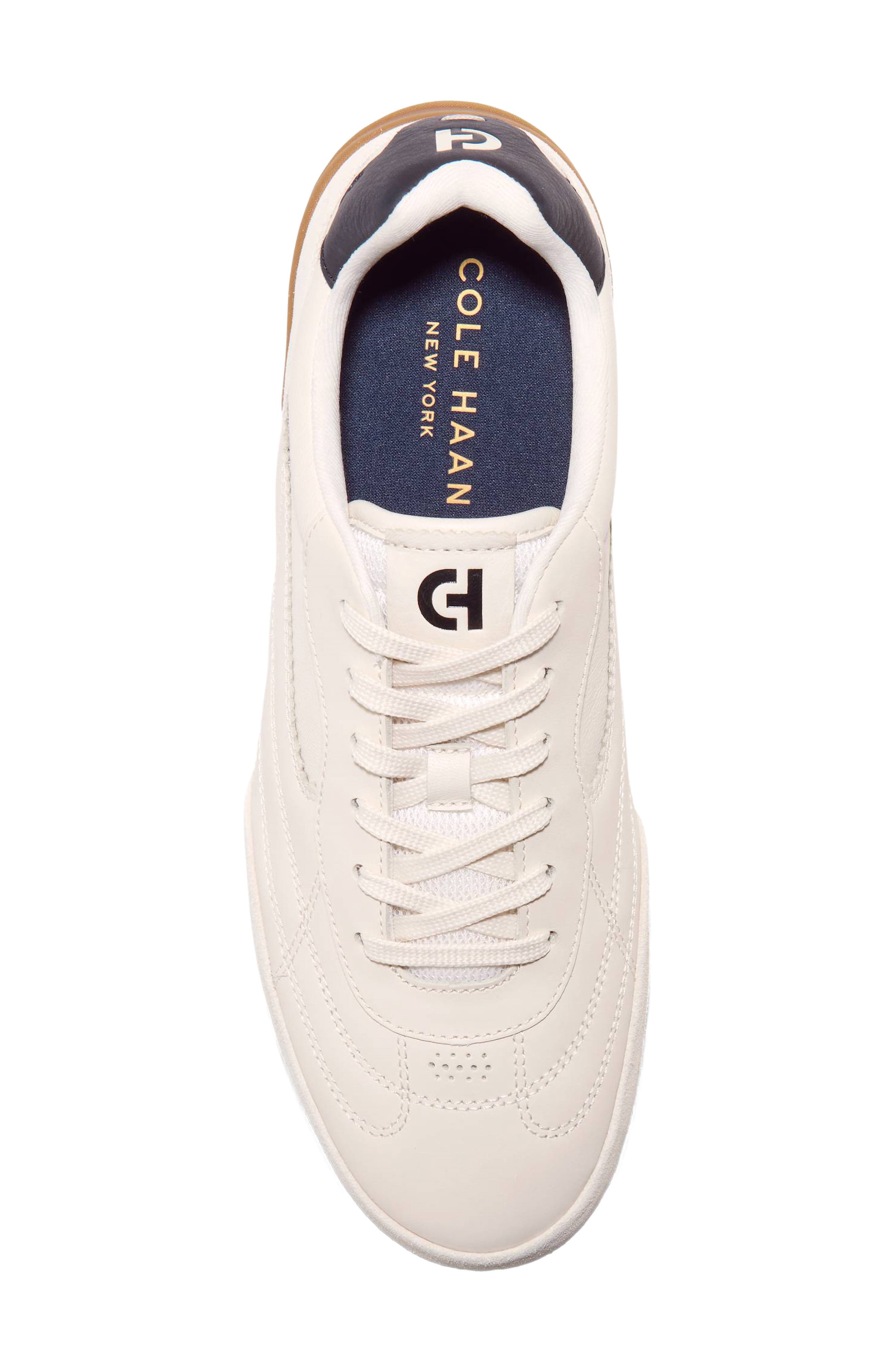 GrandPro Turf 2.0 Leather Sneaker, Alternate, color, IVORY / SILVER BIRCH SUEDE