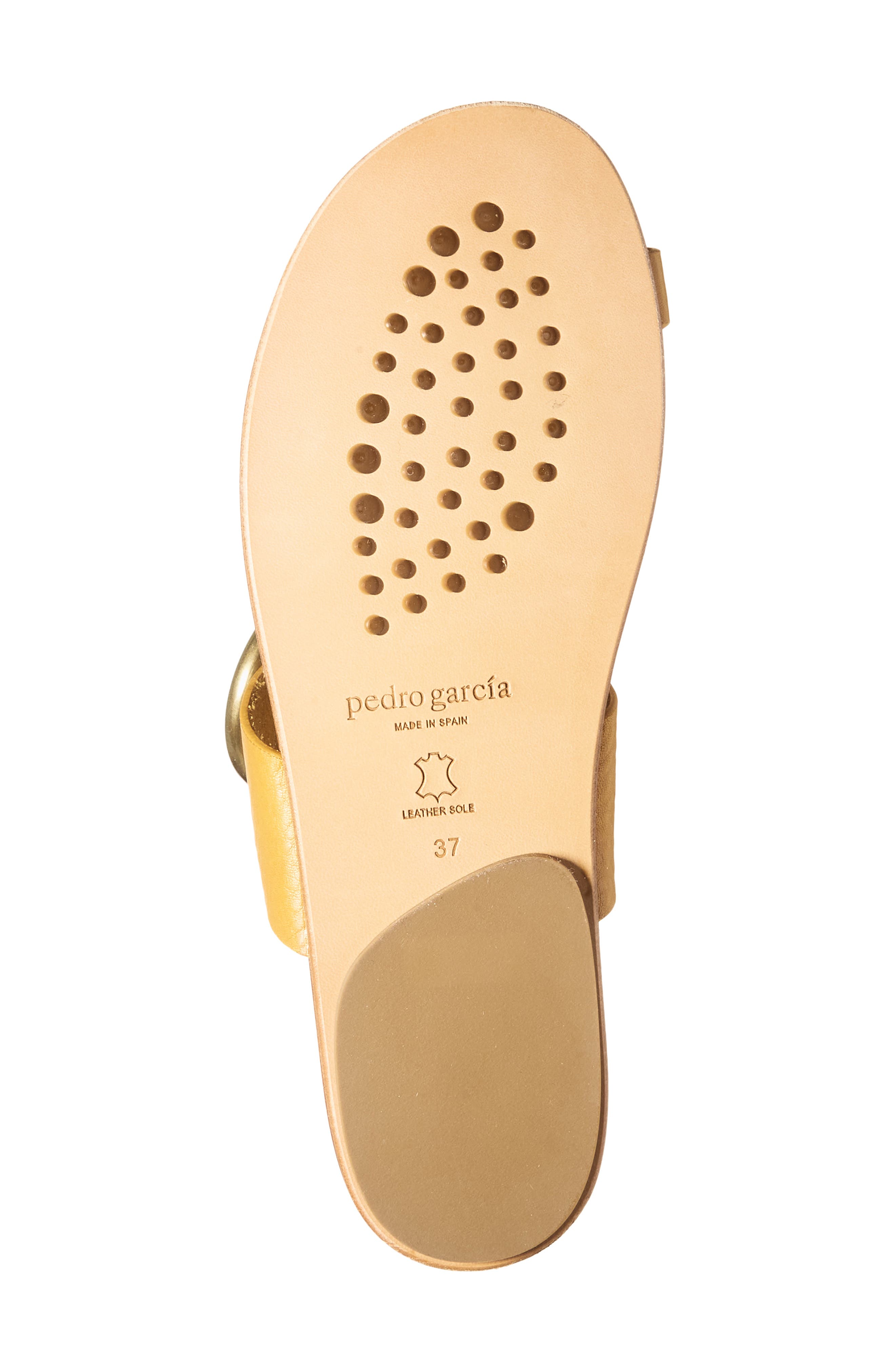 Pedro Garcia Pema Flat Slide Sandal, Alternate, color, Honey Vacchetta