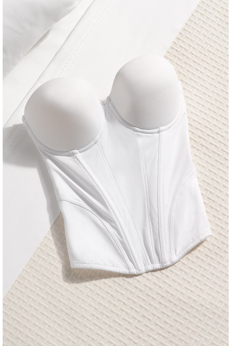 '8276' Strapless Underwire Bustier, Alternate, color, WHITE