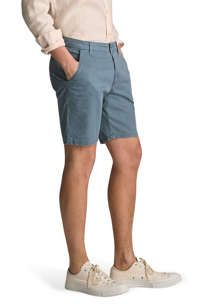 Noah Flat Front Stretch Twill Shorts, Alternate, color, FADED BLUE VINTAGE COLORED