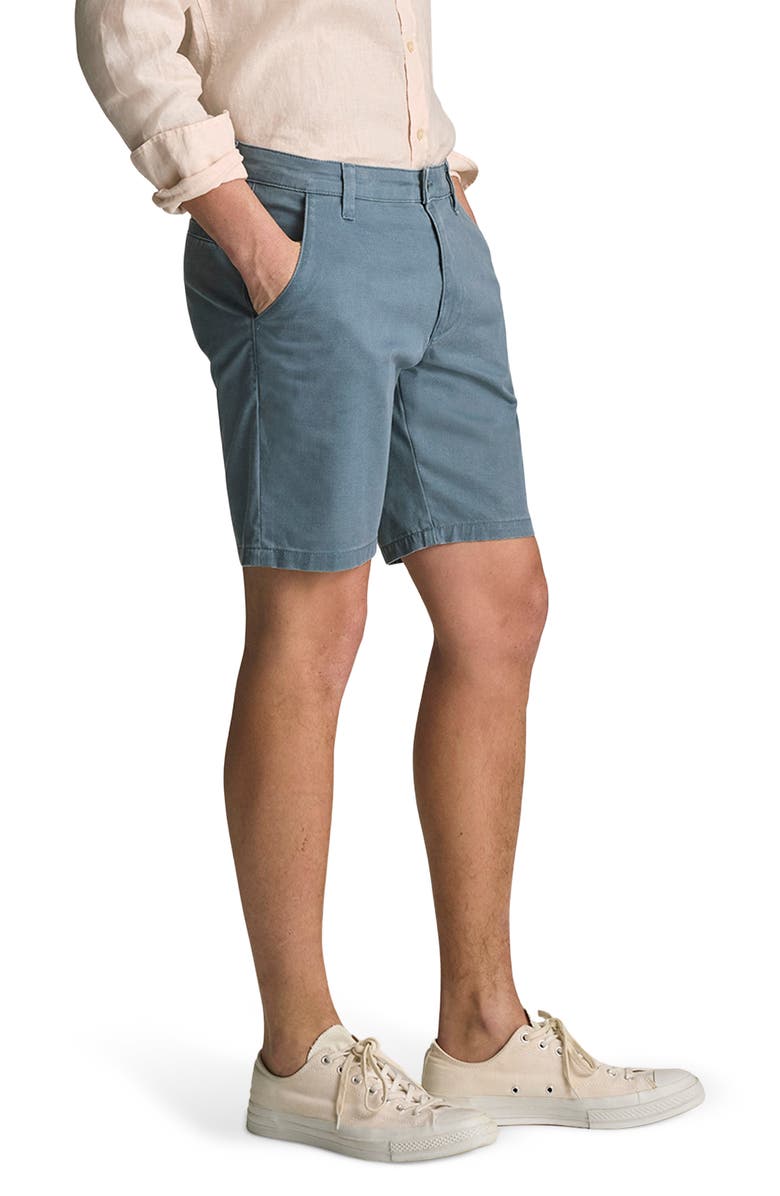 Mavi Jeans Noah Flat Front Stretch Twill Shorts, Alternate, color, Faded Blue Vintage Colored