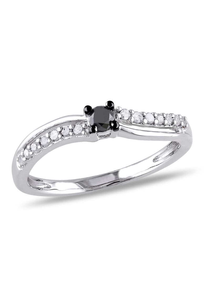 Black & White Diamond Engagement Ring, Main, color, Diamond