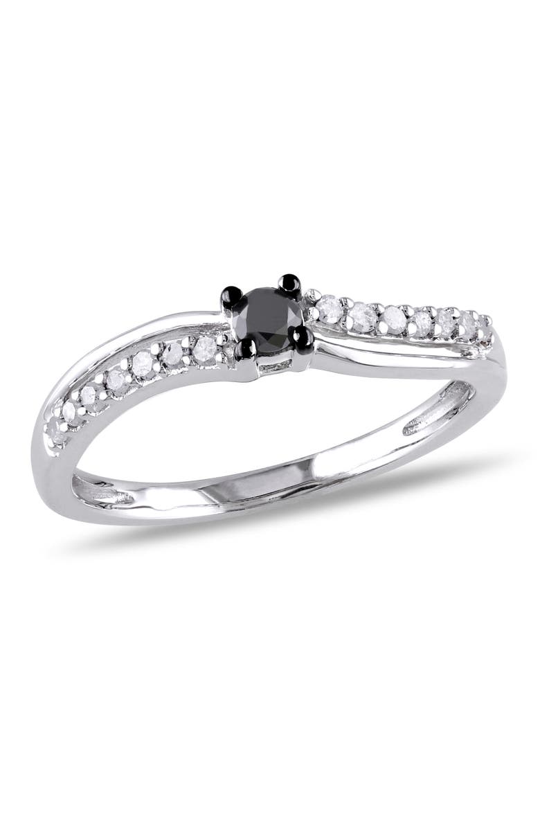 Julianna B. Black & White Diamond Engagement Ring, Main, color, Diamond
