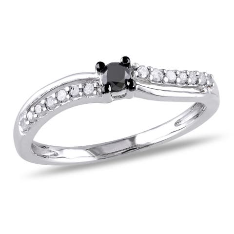 Black & White Diamond Engagement Ring