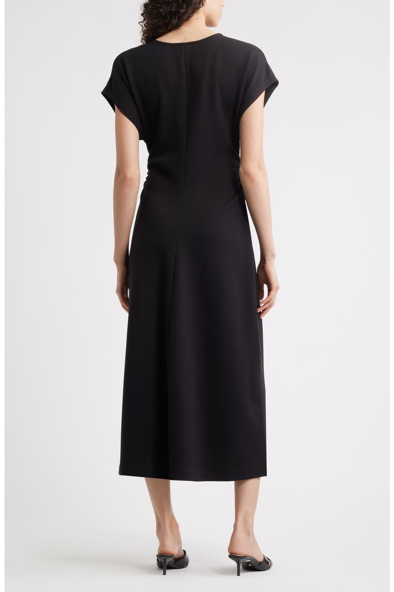 Crewneck Midi Dress, Alternate, color, BLACK