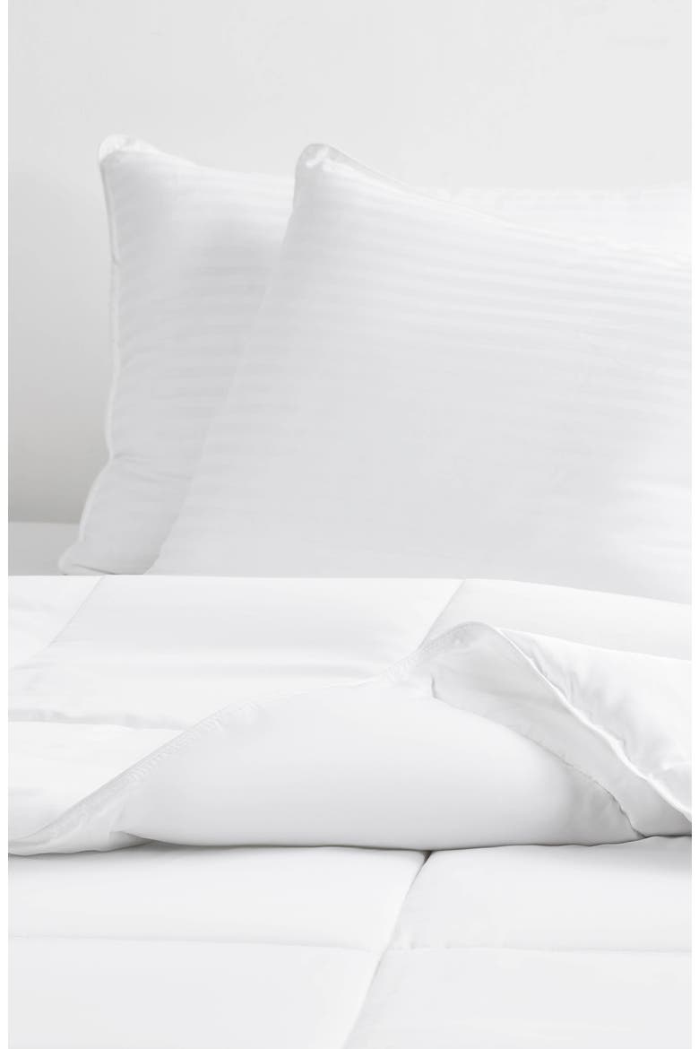 2-Pack Gel Fiber Cotton Pillows, Alternate, color, WHITE