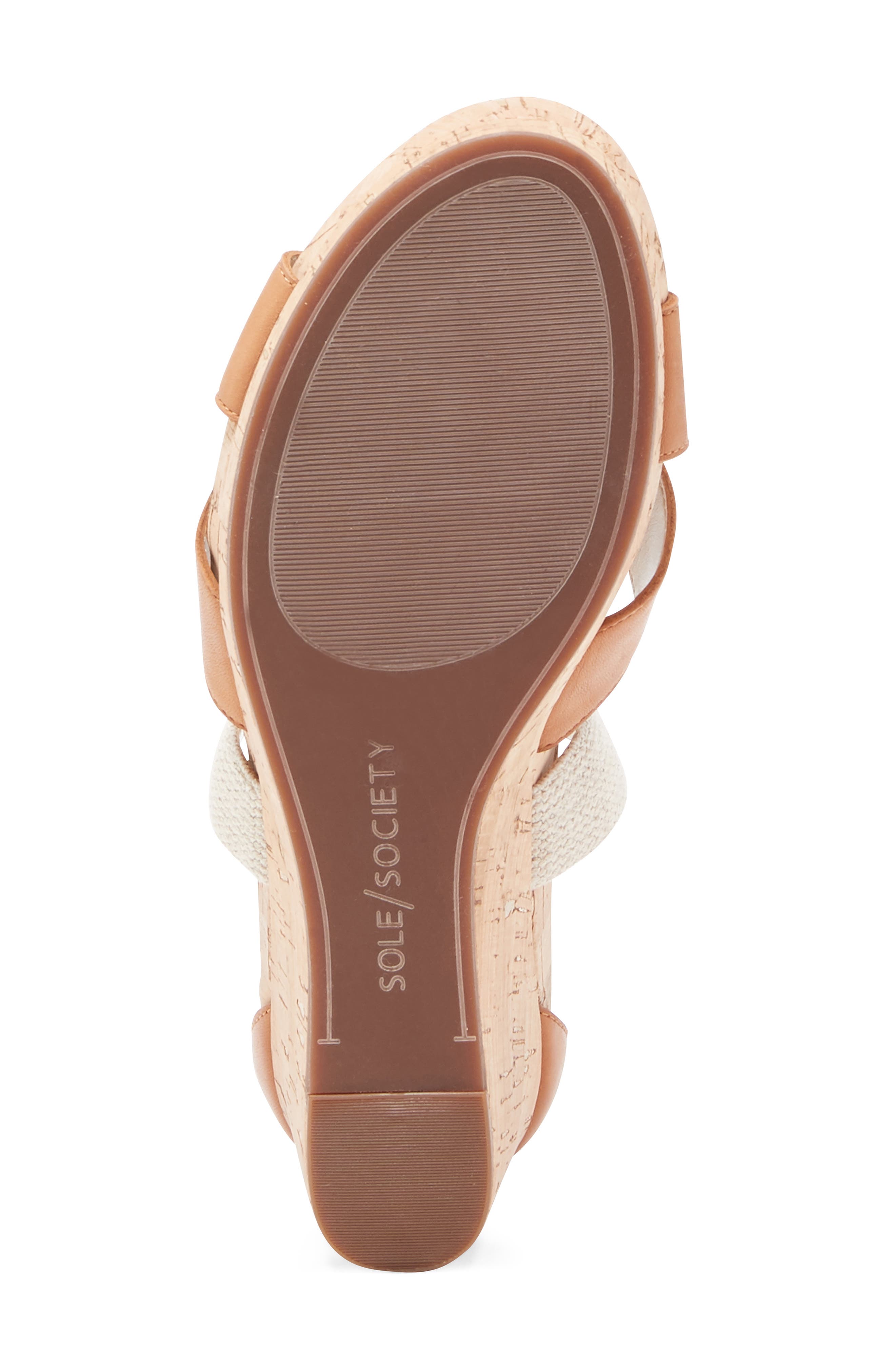 Kimlee Wedge Sandal, Alternate, color, ACACIA TAN LEATHER