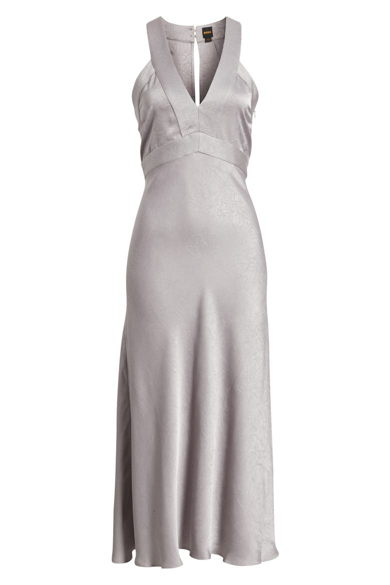 Danden Crinkle Satin Maxi Dress, Alternate, color, PURPLE