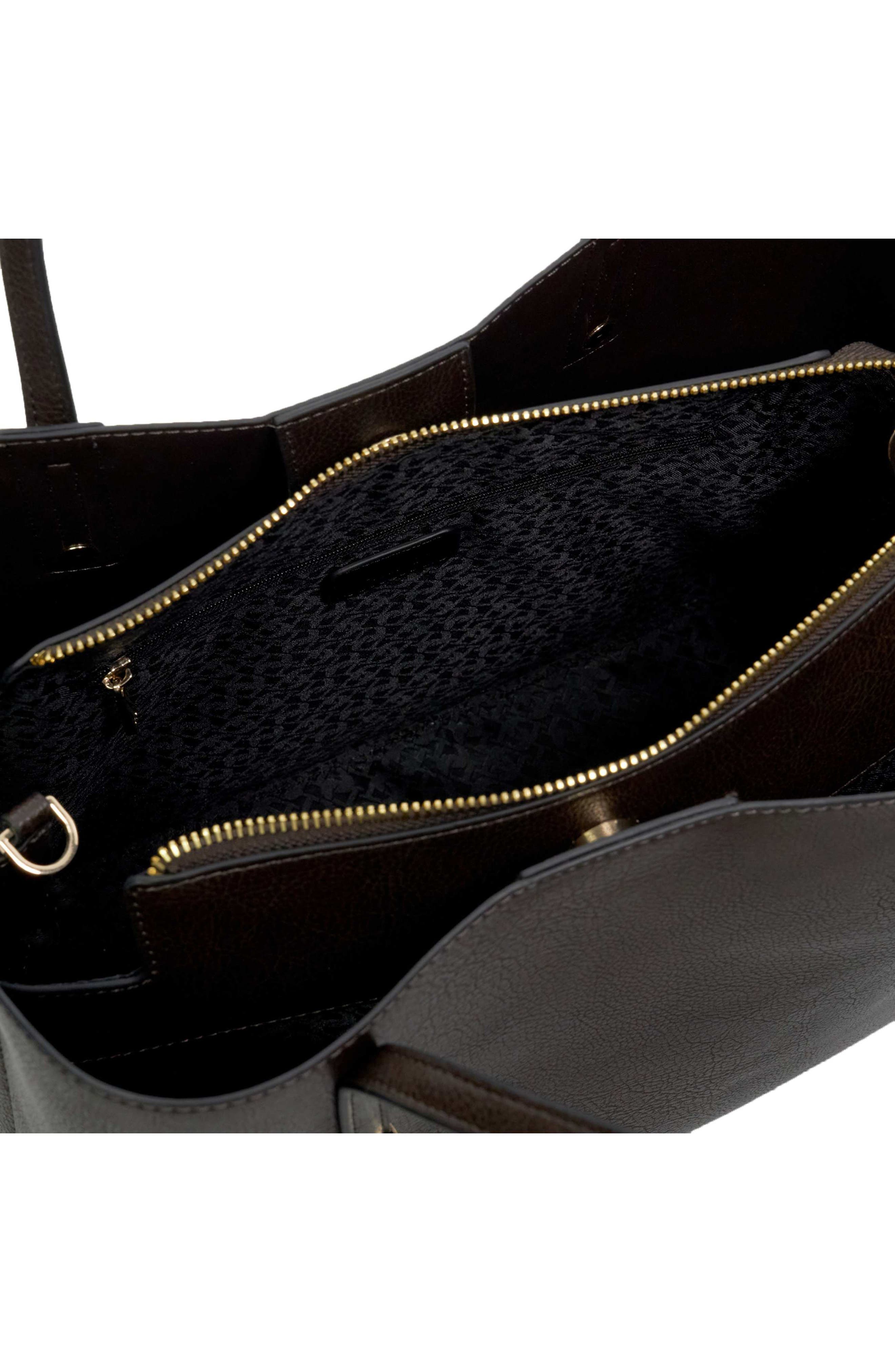 Dune London Dorieo Tote, Alternate, color, Dark Brown