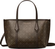 Tory Burch Mini Perry T Monogram Coated Canvas Tote