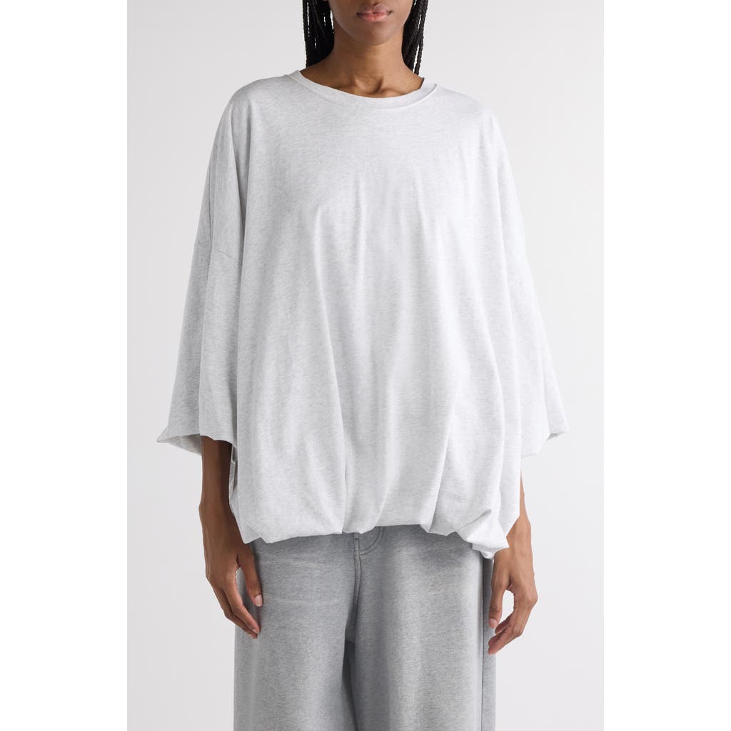 Acne Studios Eniko Bubble Hem Sweatshirt In Grey Melange