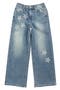 Kids' Star Patch Wide Leg Jeans