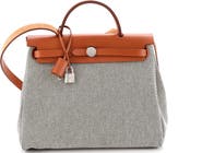 Pre-Owned Hermes Herbag Zip Criss Viking Toile and Leather 31