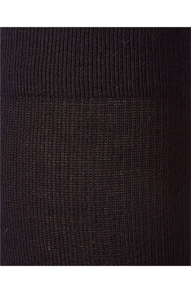 MeMoi 2-Pack Graduated Compression Cotton Blend Crew Socks, Alternate, color, Black-Black