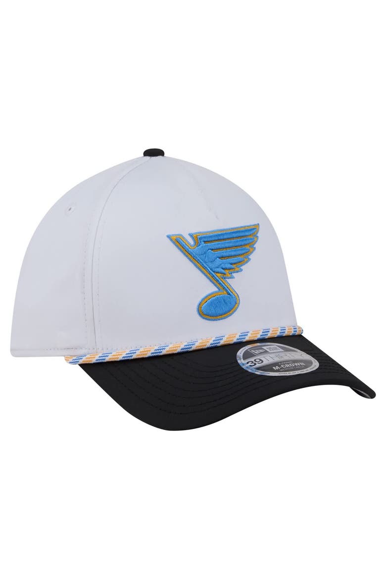 Men's New Era  White/Black St. Louis Blues 39THIRTY Two-Tone Featherweight M-Crown Flex Hat, Alternate, color, White