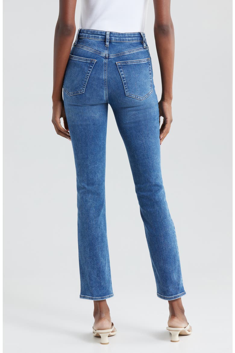 The Pencil Crop High Waist Ankle Slim Straight Leg Jeans, Alternate, color, CANALS