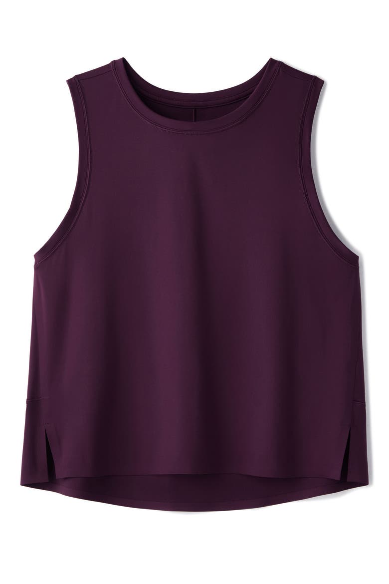 Serene Crop Performance Tank, Alternate, color, DARK BERRY