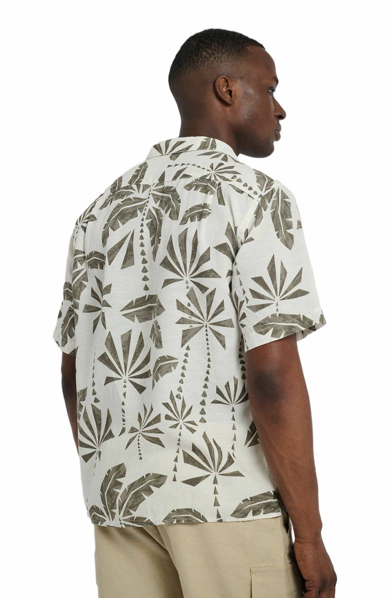 Onia Air Linen Vacation Shirt, Alternate, color, Olive Multi