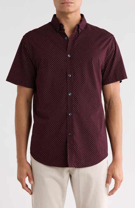 Dot Print Button-Down Shirt