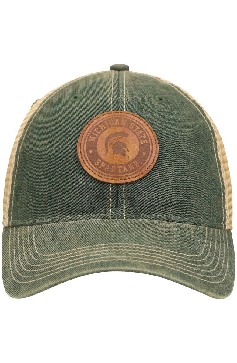 LEGACY ATHLETIC Men's Green Michigan State Spartans Target Old Favorite Trucker Snapback Hat, Alternate, color, 