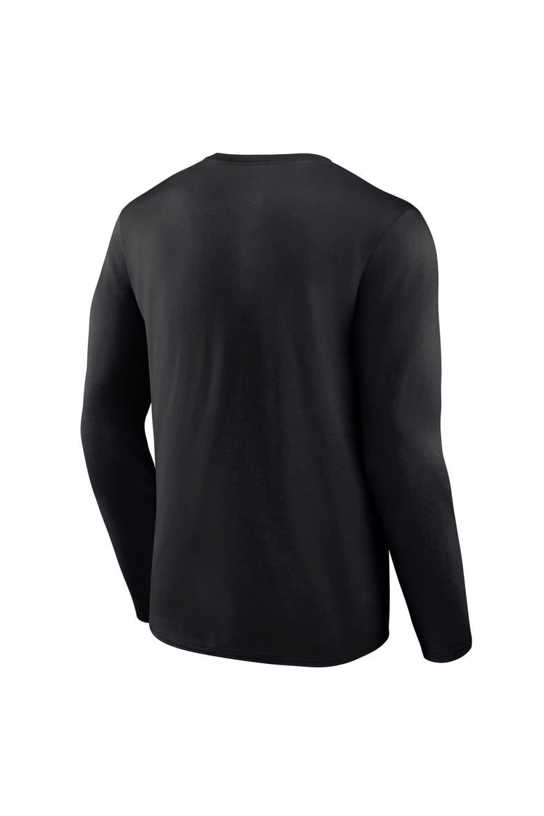 Men's Logo Athletic Black Pittsburgh Pirates Heart & Soul Long Sleeve T-Shirt, Alternate, color, Black