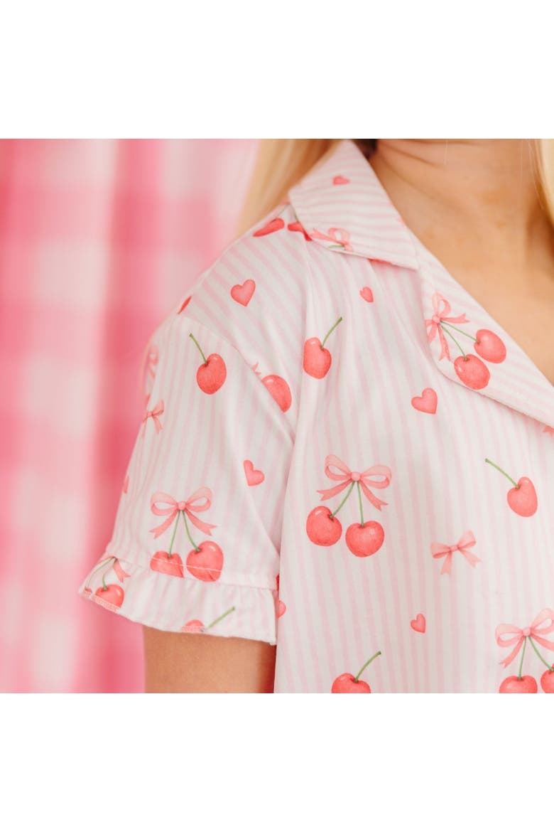 Cherry Bows Women's Two-Piece Set, Alternate, color, Soft Pink