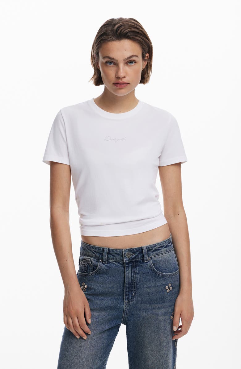 Desigual Wide Leg Jeans, Alternate, color, Blue