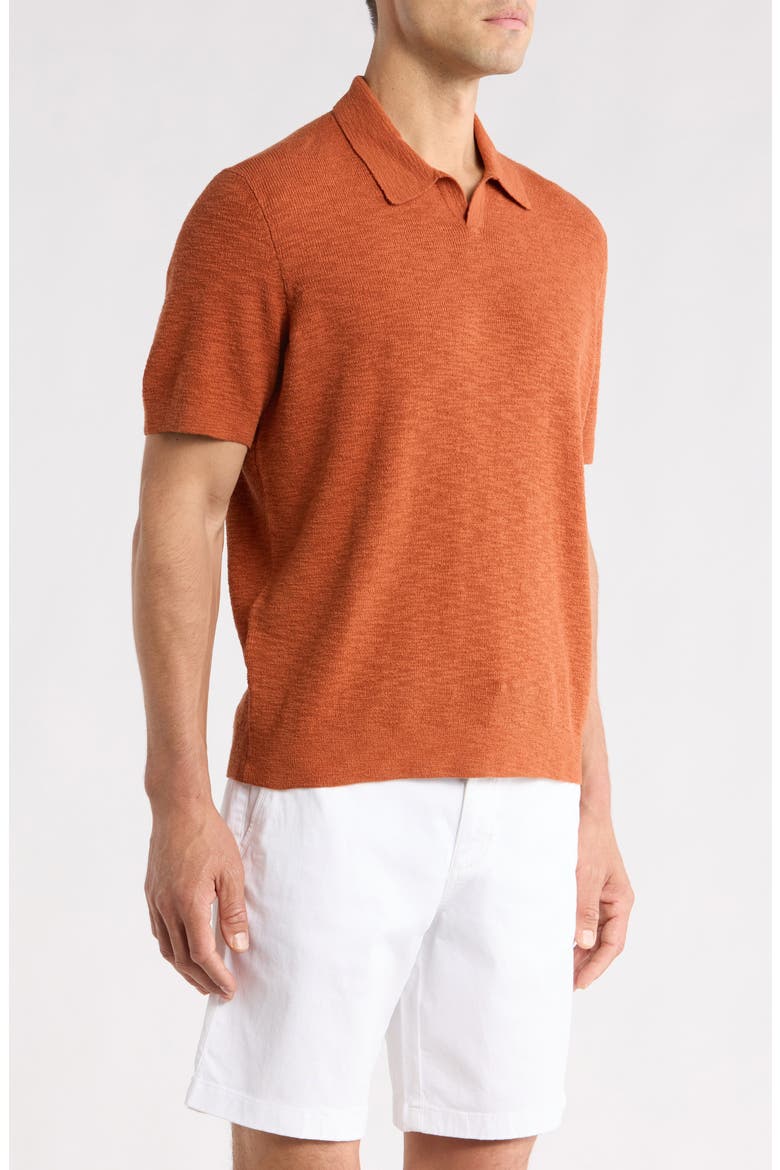 Santa Cruz Johnny Collar Slub Cotton Blend Polo, Alternate, color, SPICY